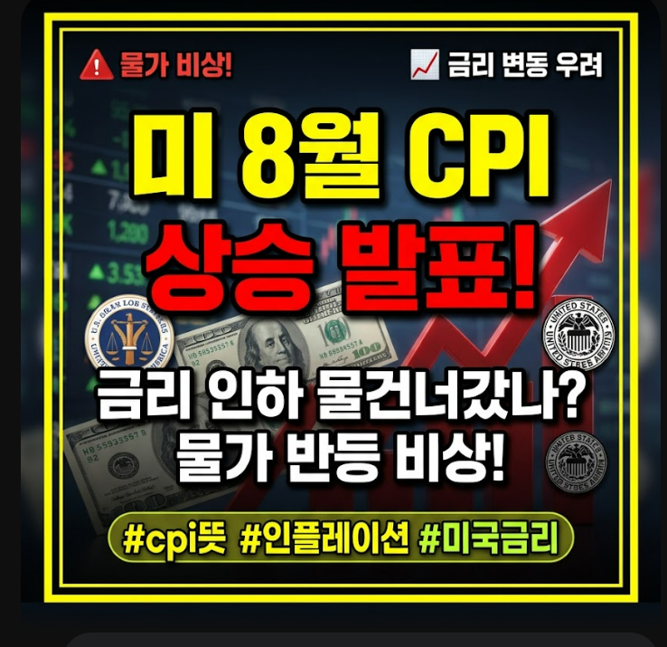 미 8월 CPI 상승